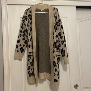 Cheetah open cardigan